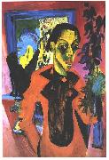Ernst Ludwig Kirchner Selfportrait with shadow oil painting